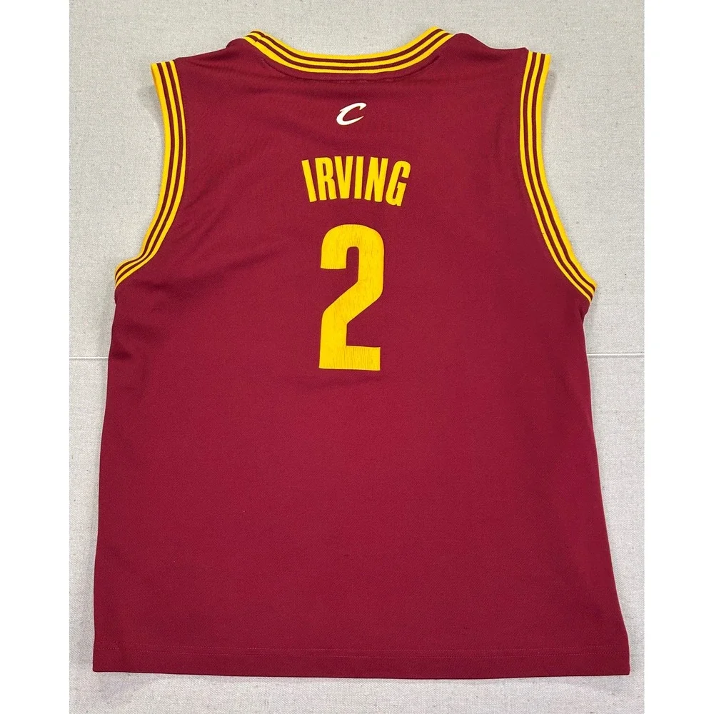 Adidas Cleveland Cavaliers Kyrie Irving 2 Jersey Maroon Gold‎ Kids Large NBA
